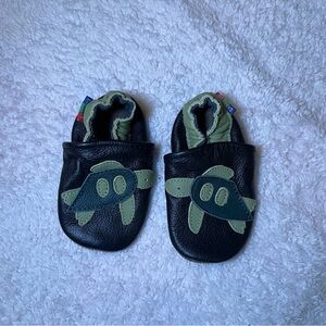 Black and Green Moccasins with Turtles Design